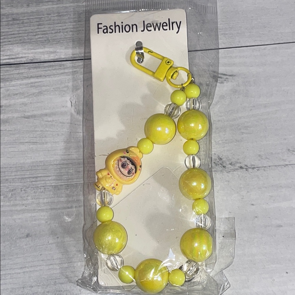 💛Labubu Phone Charm In Yellow💛
